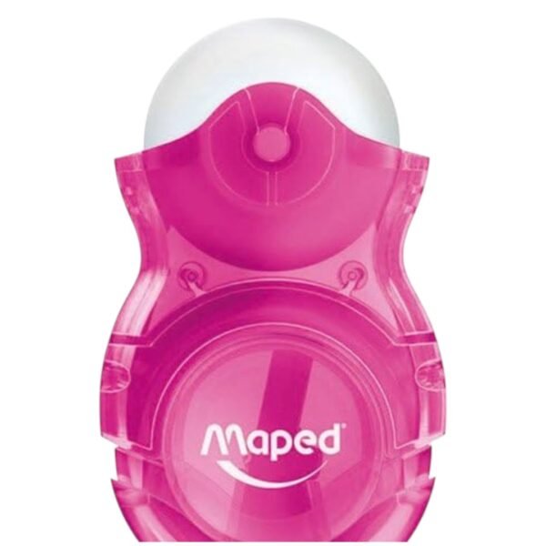 SHARPENER AND ERASER MAPED LOOPY TRANSLUCENT DUO