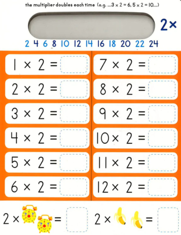 TIMES TABLES WIPE CLEAN BOOK - Image 2
