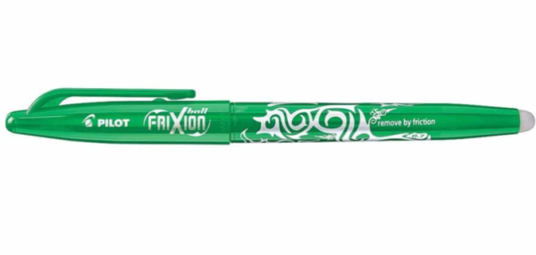 ERASABLE PEN - PILOT FRIXION ROLLER 0.7MM GREEN ERASABLE INK - Image 2