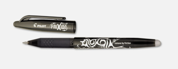 ERASABLE PEN - PILOT FRIXION ROLLER 0.7MM BLACK ERASABLE INK - Image 2
