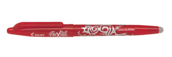 ERASABLE PEN - PILOT FRIXION ROLLER 0.7MM RED ERASABLE INK