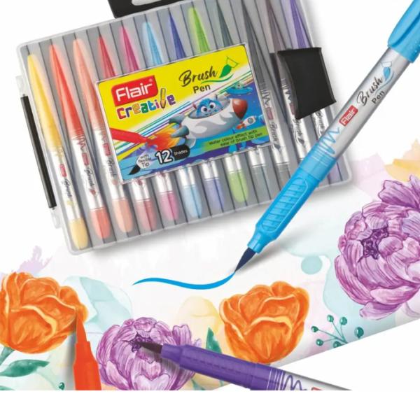 FLAIR CREATIVE BRUSH PEN WITH FLEXIBLE TIP - Image 2