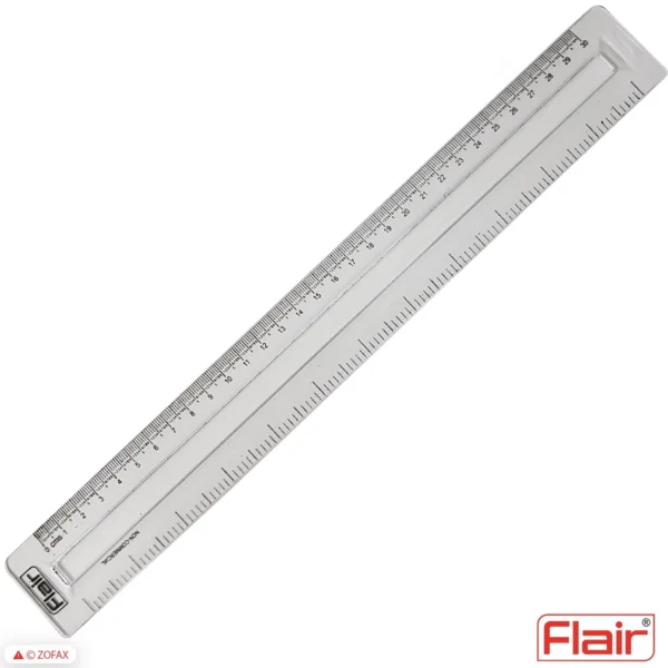 FLAIR PLASTIC RULER LARGE 30CM