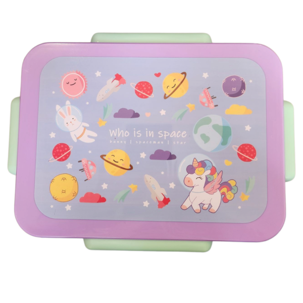 RECTANGULAR 5 GRID LUNCH BOX - PURPLE - Image 2