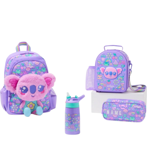 SMIGGLE CURIOUS 4 PIECE JUNIOR CHARACTER BACKPACK BUNDLE