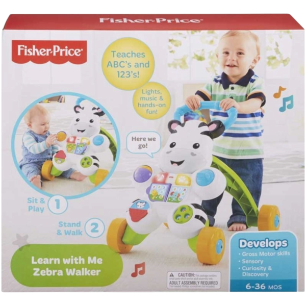 FISHER PRICE LEARN WITH ME ZEBRA WALKER