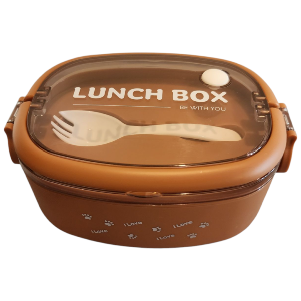 STAINLESS LUNCHBOX - BROWN