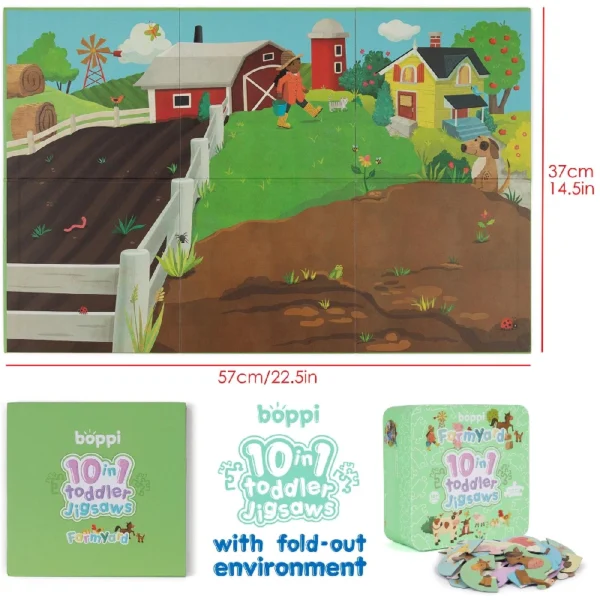 BOPPI 10 IN 1 TODDLER JIGSAW PUZZLE - FARMYARD - Image 5