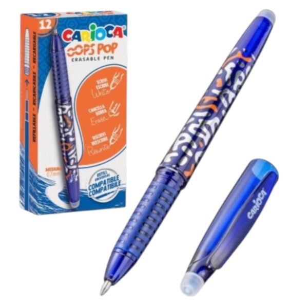 ERASABLE PEN CARIOCA OOPS POP - COLOR BLUE