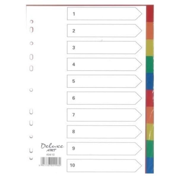 DIVIDER PLASTIC A4 - 10 PARTS